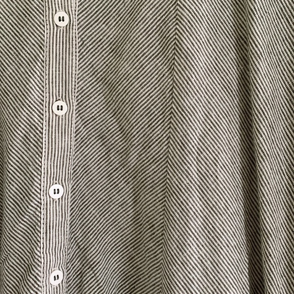 Maxi skirt with Hunter green and white striped pattern - Picture 2 of 2